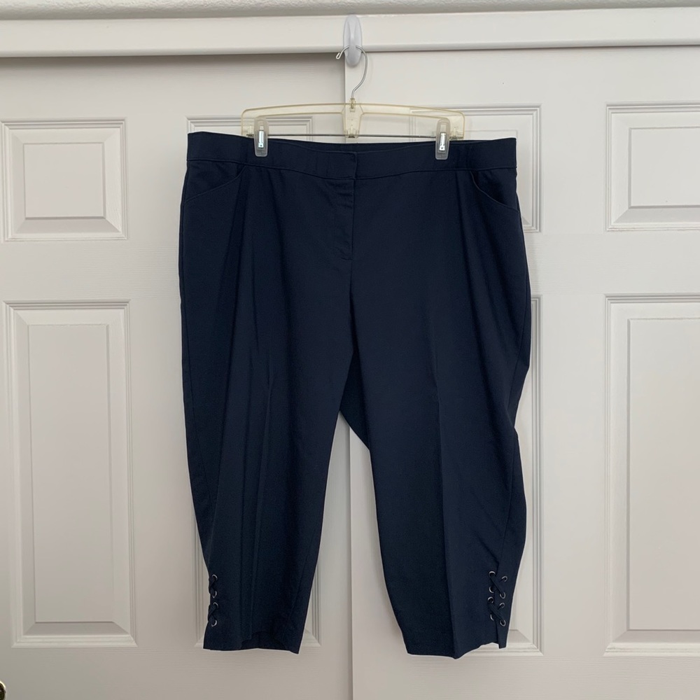 Rafaella - Hollis satin twill capri